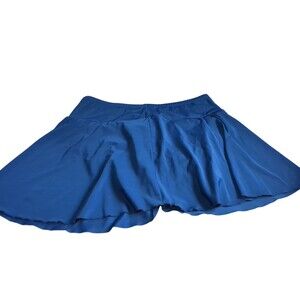 Lands End Blue Swim Skirt With Aycru . No Tag. Size 16  Wore Maybe Twice